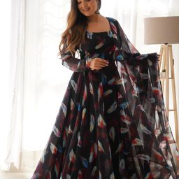 Printed Georgette Stitched Anarkali Gown-image-31