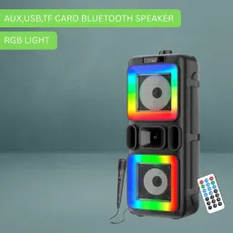 FRONY Pushpa(PORTABLE BLUETOOTH PARTY SPEAKER) 3D Sound With Karaoke Mic/RGB LightB125 40 W Bluetooth Party Speaker-image-85