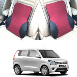 Black, Red Fabric, Leatherite Car Pillow Cushion for Maruti Suzuki-image-98
