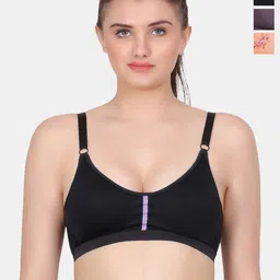 Amour Secret Black & Yellow Floral Bra Full Coverage Lightly Padded-image-50