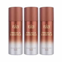 FRENCH ESSENCE Men Set of 3 Oud Long Lasting Deodorant Body Spray - 150ml Each-10
