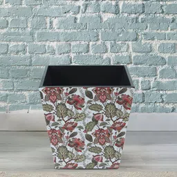 Reinvention Factory  Cream Floral Print MDF Wooden Open Dry Bins-51