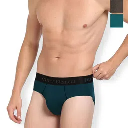 inner element Pack Of 3 Basic  Briefs Men_Brief_PP_ Pk3_Navy_Teal_Olive_XS-picture-15