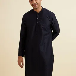 Manyavar Ethnic Motifs Woven Design Thread Work Straight Kurta with Pyjamas-picture-47