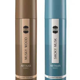 Ajmal Set of 2 Artisan Parfum Deodorants - Musky Wood + Smoky Musk - 150ml each-0