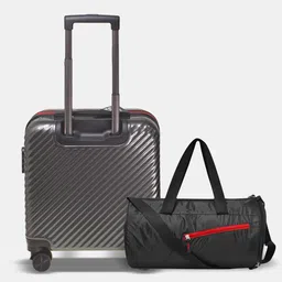 SWISS MILITARY Textured Hard-Sided Overnighter Overnighter Trolley Bag & Duffle Bag-image-19