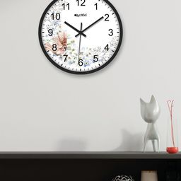 OLIVE TREE Black & White PrintedAnalogue Round Contemporary Wall Clock-image-86