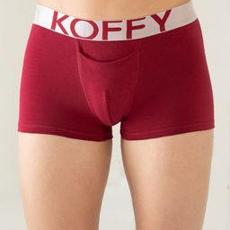 KOFFY Men Dahila Mid Rise Front Open 4 Way Stretch Cotton Lycra Trunks image 4