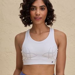 Nykd Abstract Printed Full Coverage Non Padded Workout Sports Bra-All Day Comfort-19