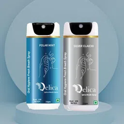 Qelica Set Of 2 Silver Elachi & Polar Mint Fresh Breath Spray-10g Each-13