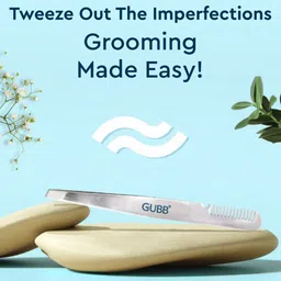 GUBB Slant Tip Tweezer with Eyebrow Comb for Facial Hair & Eyebrows image 4