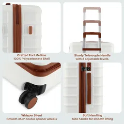 Assembly Hardsided Set of 2 Cabin & Medium Check-in Trolley Bag with Keyless TSA Lock image 3