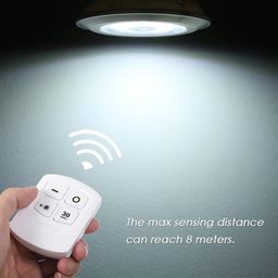 eazories Advanced Remote Control Light for Bedroom Wardrobe Warm-COB-3 Light+1 Controller Brightness Adjustable Wireless Dimmable Touch Sensor Control Night Lamp image 5
