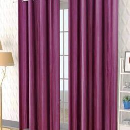homefab india Pack of 2 Grommet Window Curtains image 1