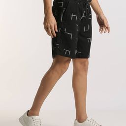 altheory by azorte Printed Matt Fabric Pull-On Shorts image 2