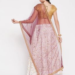clora creation Gotta Patti Net Dupatta with Sequin Embellishment image 3