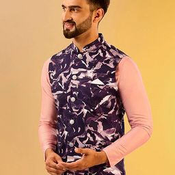 kisah Men Regular Fit Nehru Jacket with Patch Pockets image 3