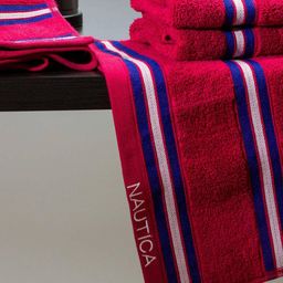 nautica Set of 4 Striped Cotton Hand Towels 24" x 16" image 3