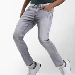 Mid-Wash Distressed Skinny Fit Jeans-image-46