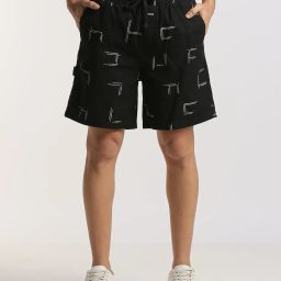 altheory by azorte Printed Matt Fabric Pull-On Shorts image 4