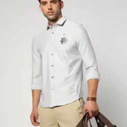 Liquid Ammonia Finish Compact Knit Slim Fit Shirt-image-46