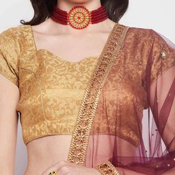 clora creation Gotta Patti Net Dupatta with Sequin Embellishment image 5