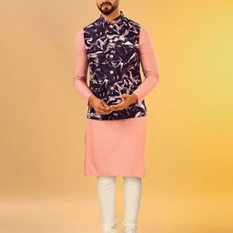 kisah Men Regular Fit Nehru Jacket with Patch Pockets image 5