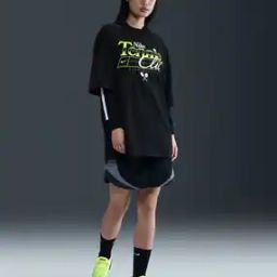 nike Women Typographic Print Regular Fit Crew-Neck T-Shirt-picture-36
