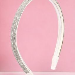 OOMPH Women Silver Crystal Embellished Thick Hairband-image-88