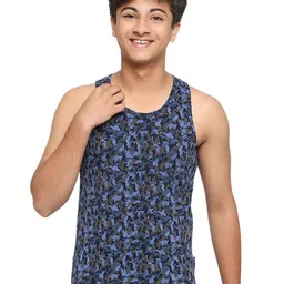 FRENCHIE Boys Camouflage Printed Cotton Basic Vest FR-BI-VS-U1906-1X5-Navy-XS-image-52