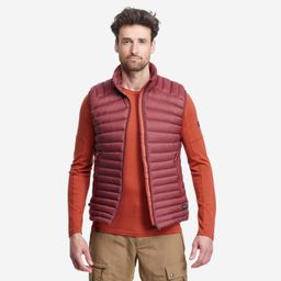 Men’s Mountain Trekking Sleeveless Down Gilet - TREK 100 Burgundy-image-60