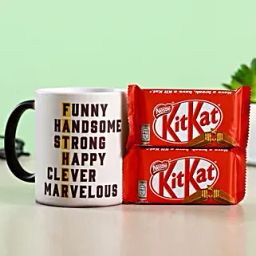 Fathers Day Special Mug and 2 Nestle Kitkat Hand Delivery-image-35