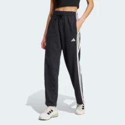 Essentials 3-Stripes Open Hem French Terry Pants-image-10