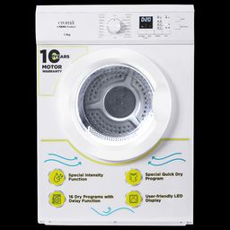 Croma 7 kg Fully Automatic Front Load Dryer (Fixed Frequency Motor, White)-0