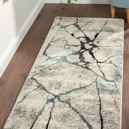 OBSESSIONS Grey Abstract Floor Runners-45