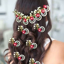 Hair Flare Women Set Of 8 Embellished Hair Accessory-image-27