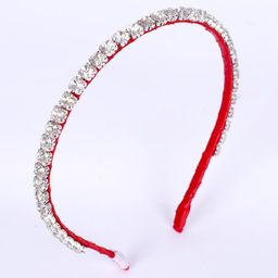 Choko Girls Red & White Embellished Hairband-image-49