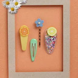 VOGUE PANASH Girls Multicoloured Set of 4 Tic Tac Hair Clip-12