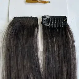 BAESD 2 Pcs Clip In Straight Hair Extension-image-4