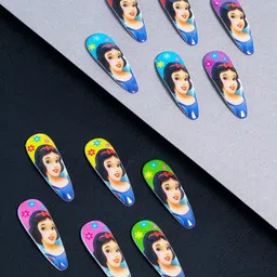 Golden Peacock Girls Blue & Green Tic Tac Hair Clip-image-67