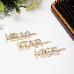 DressBerry Women Set of 3 Embellished Bobby Pins-14
