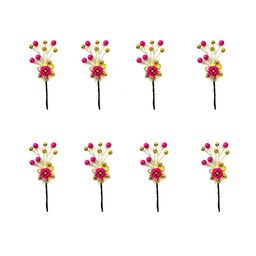 Hair Flare Set Of 8 Beaded Hair Pins-picture-3
