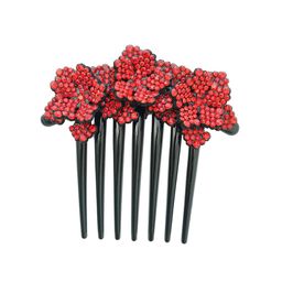 MIZORRI Women Set Of 2 Embellished Crystals Rhinestones Comb Pins-10