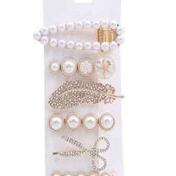 ANNA CREATIONS Set of 11 Embellished Alligator Hair Clips-55