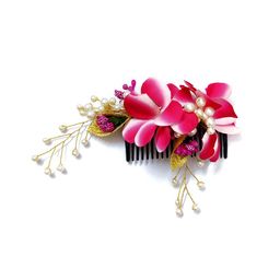 Hair Flare Women Embellished Floral Comb Pin-picture-35