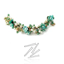 Hair Flare Women Artificial Floral Beaded Hair Accessory Set-picture-5