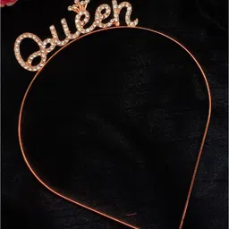 FEMMIBELLA Women Rose Gold Plated Embellished Hairband-picture-17