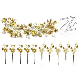 Hair Flare Women 16Pcs Embellished Floral Hair Accessory Set-image-25