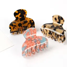 Proplady Women Set Of 3 Printed Claw Clips-9