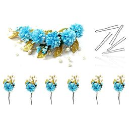 Hair Flare Women Blue & Gold-Toned Pack of 7 Hair Accessory-image-28